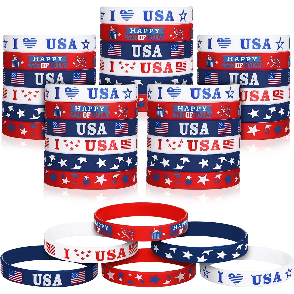 American Flag Silicone Bracelet 1