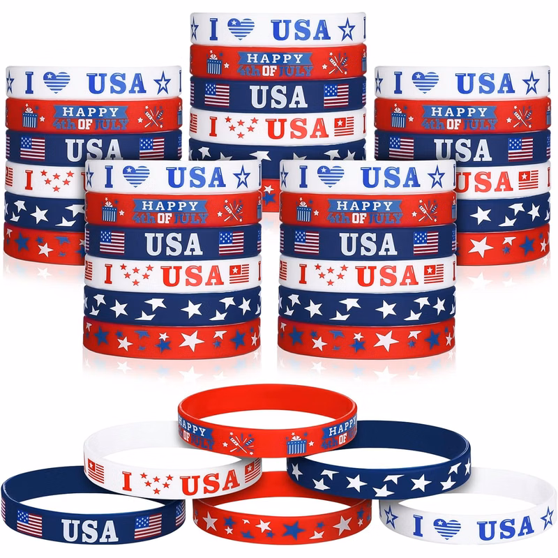 American Flag Silicone Bracelet
