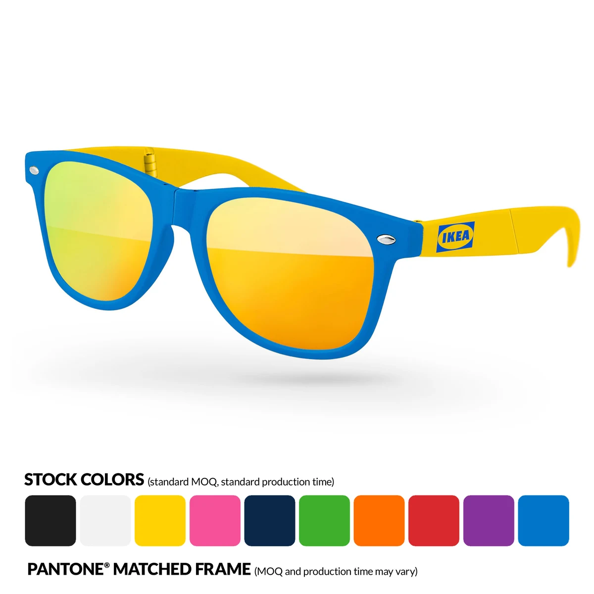 2-Tone Foldable Retro Mirror Sunglasses 1