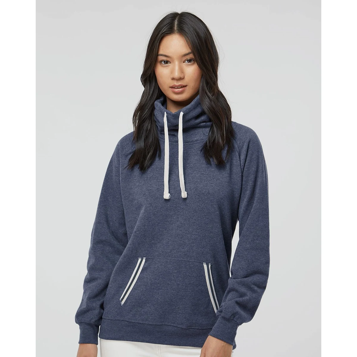 Women's Relay Cowl Neck Sweatshirt - 8653 1