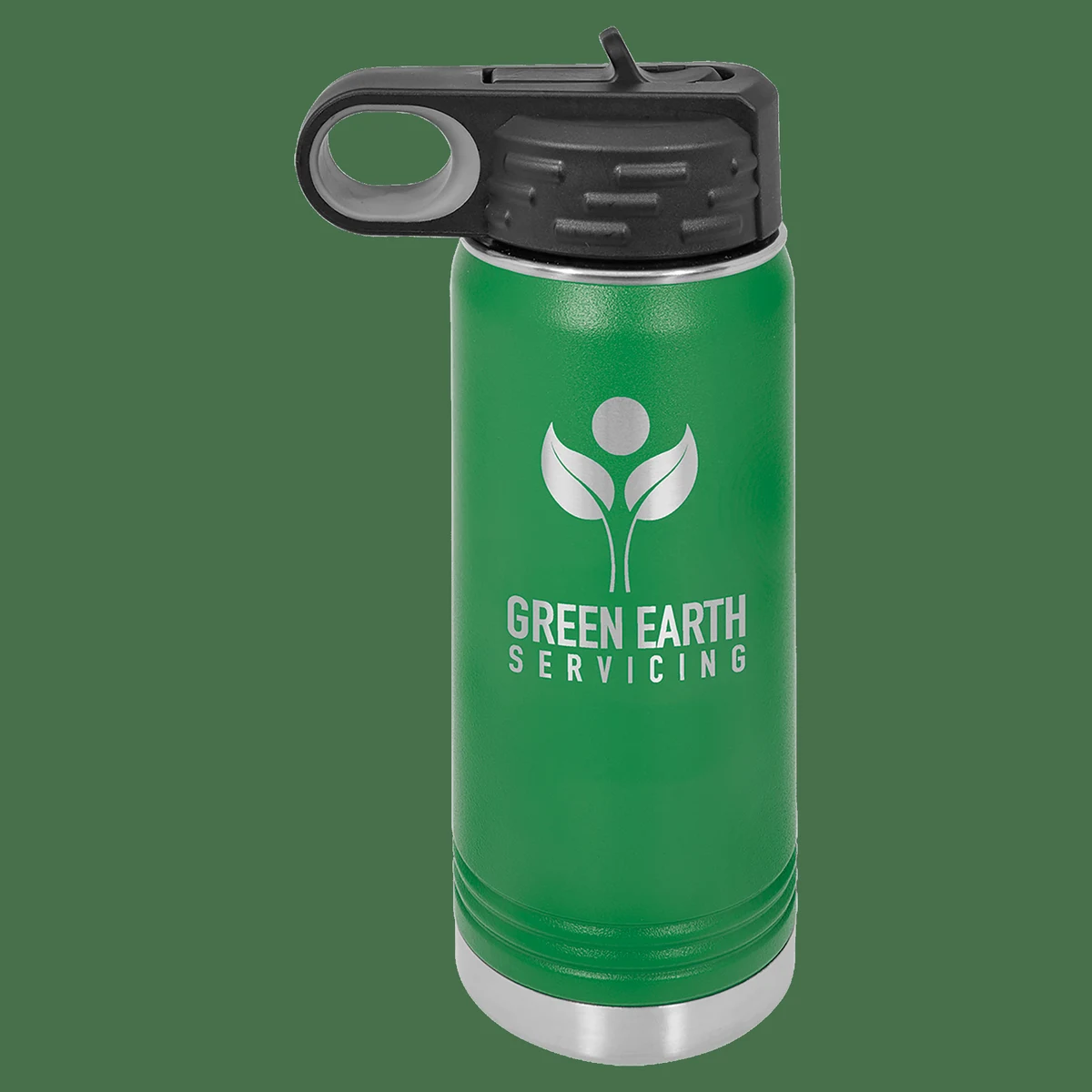 20 oz. Green Laser Engraved Polar Camel Water Bottles 1