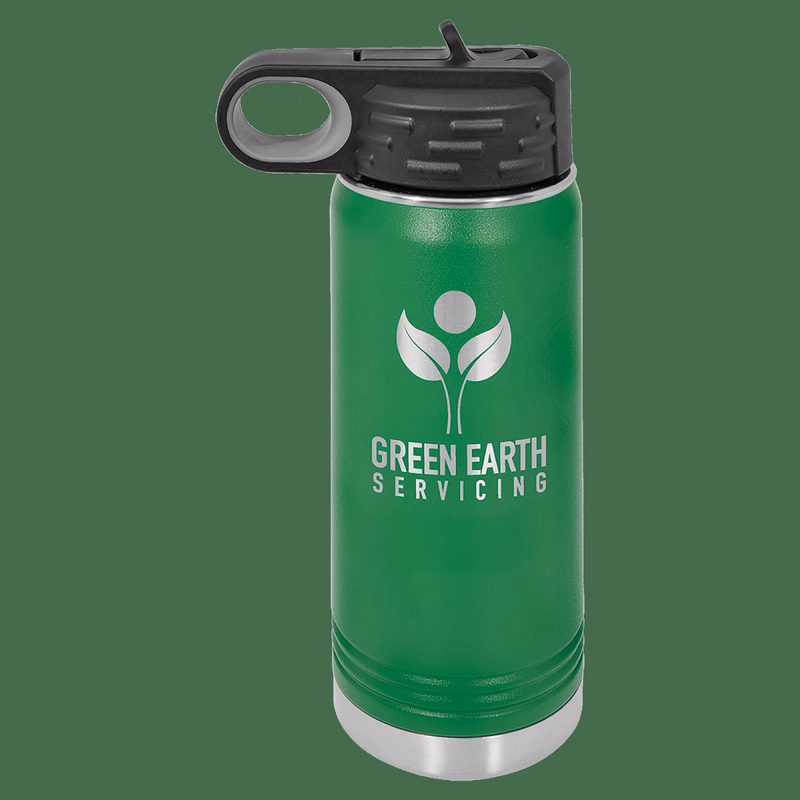 20 oz. Green Laser Engraved Polar Camel Water Bottles