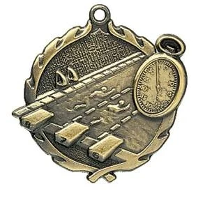 Swimming Wreath Medal, 2 1/2" 1