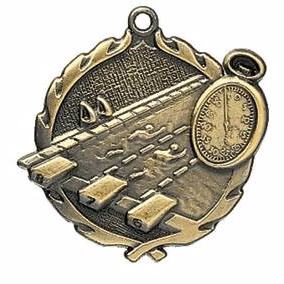 Swimming Wreath Medal, 2 1/2"