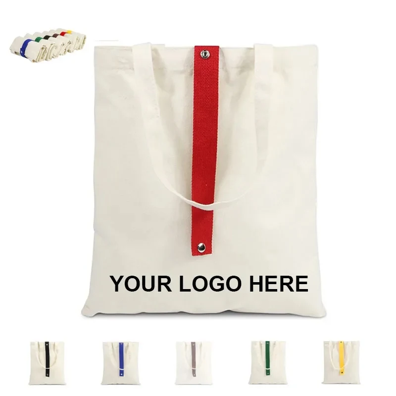 Foldable Eco-Friendly Canvas Bag, custom tote bag with logo imprint 1