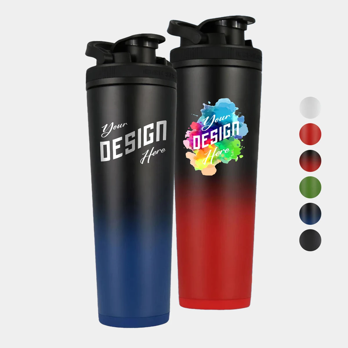 32 oz Ice Shaker® Stainless Steel Insulated Protein Shaker Bottle, custom water bottle with logo imprint 1