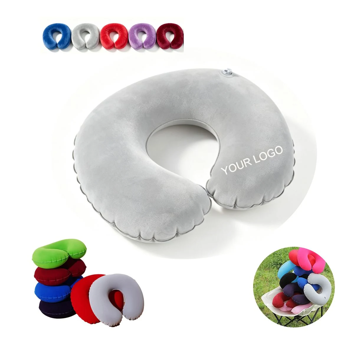 Outdoor Camping Inflatable U-Shaped Pillow 1