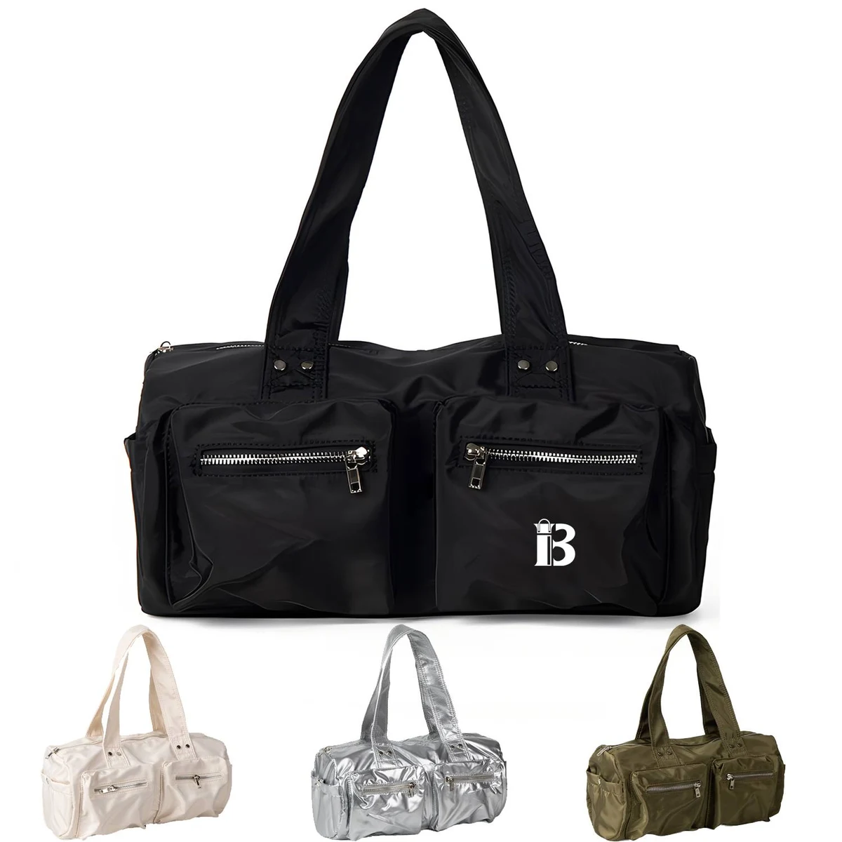 Nylon Duffel Bag Large Capacity Simple Work Style 1