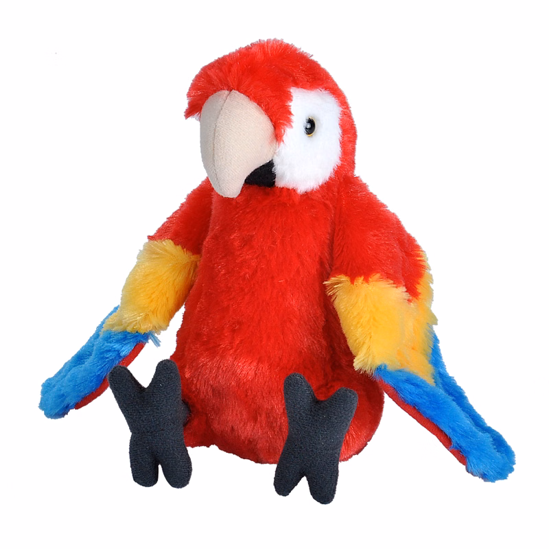 8" Mini Cuddlekin Scarlet Macaw Parrot