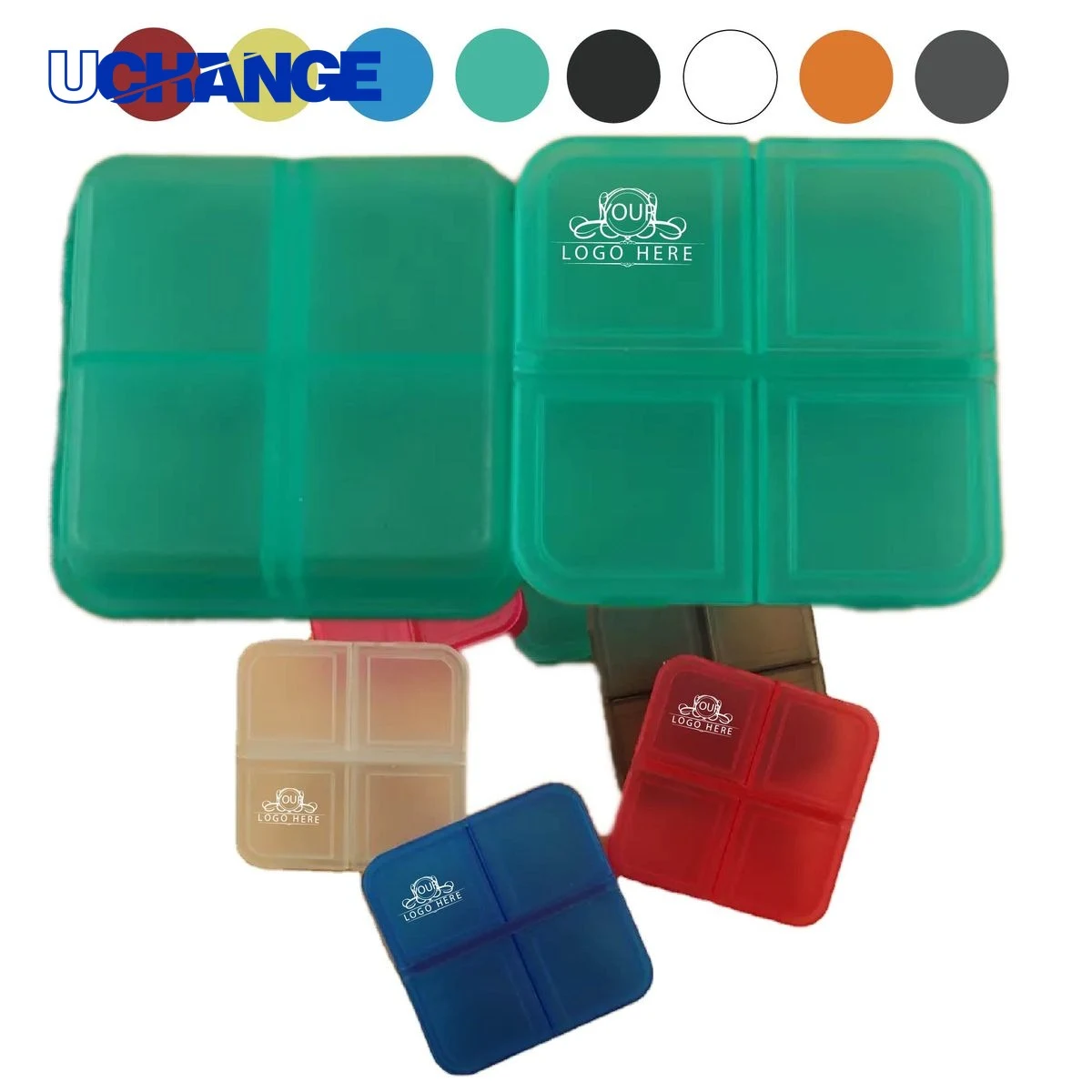 Health Portable 4-Compartment Pill Box Organizer 1
