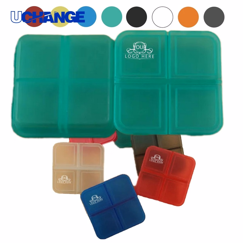 Health Portable 4-Compartment Pill Box Organizer
