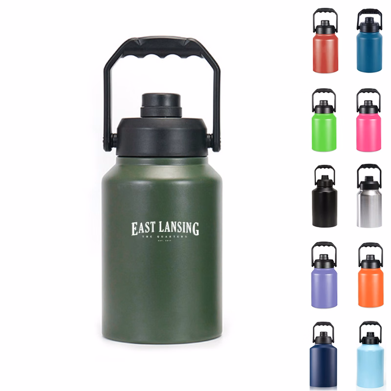 Half Gallon Water Bottle Insulated with Handle