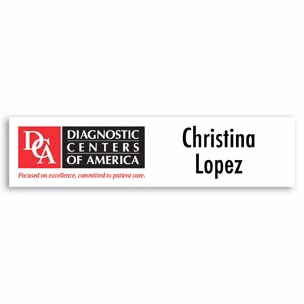 Laminated Personalized Name Badge (1" x 4") Rectangle