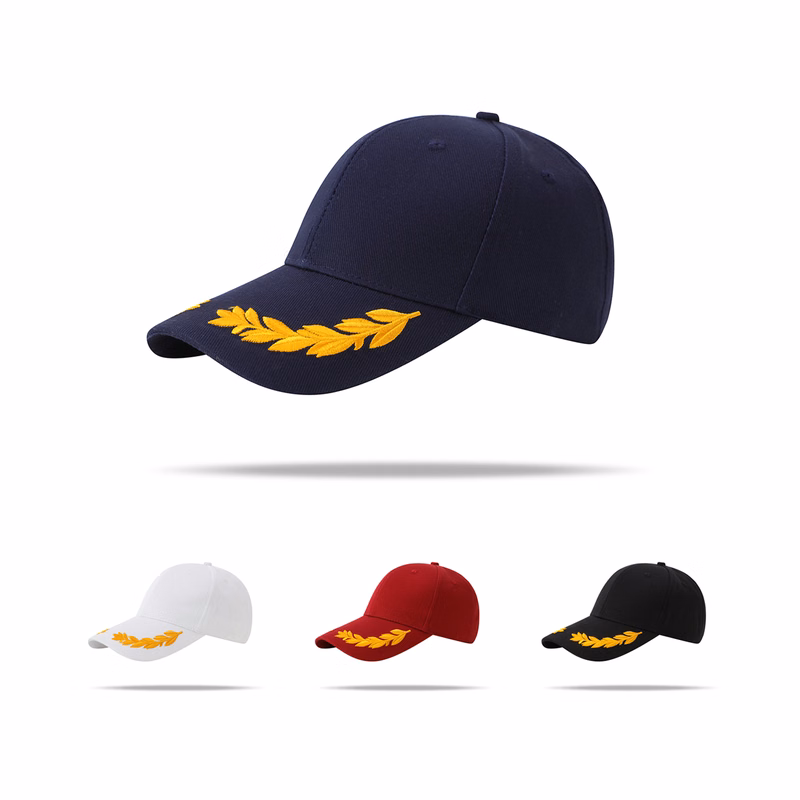 Stock 2-Tone Designed Cotton 6 Panel Cap w/Double Buckle Back Fastener