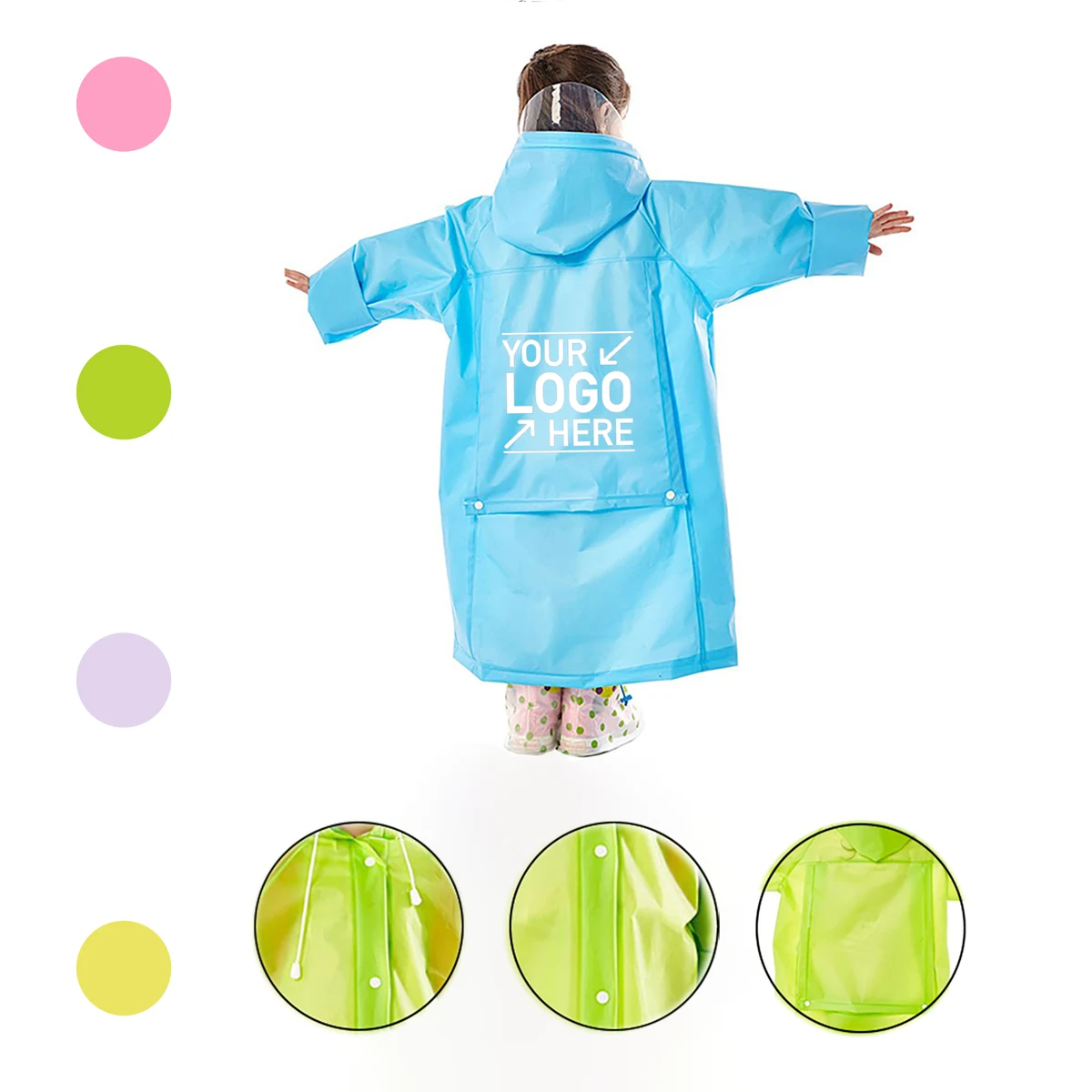 Children's Raincoat With Schoolbag 1