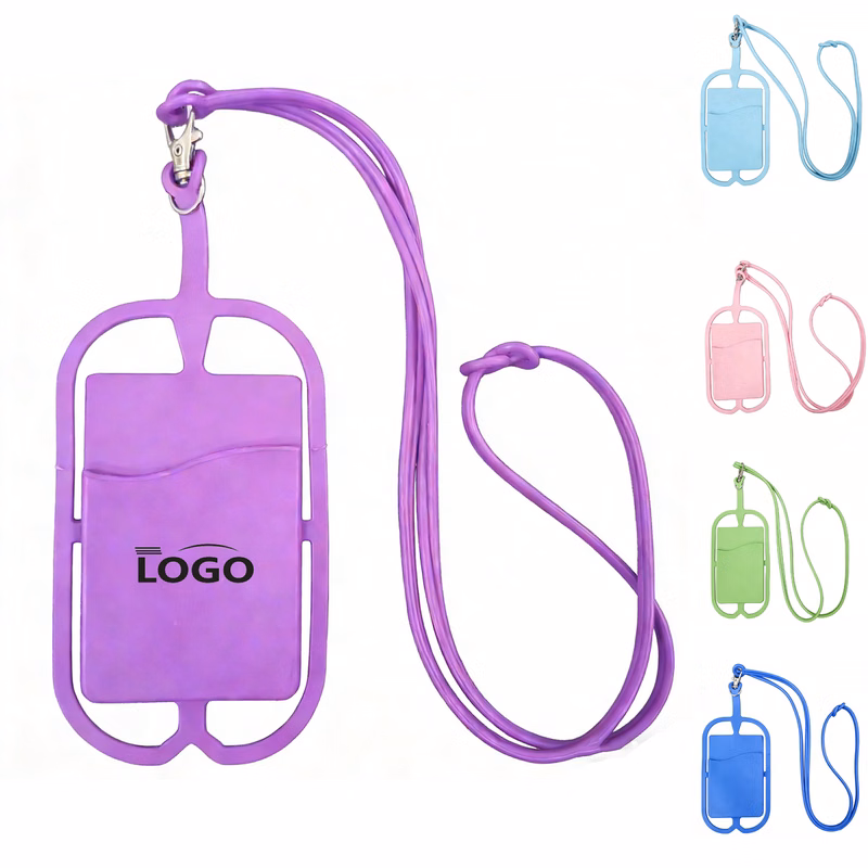 Phone Card Holder with Silicone Strap