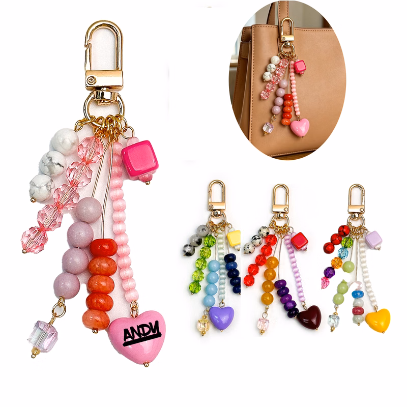Dopamine Beaded Keychain