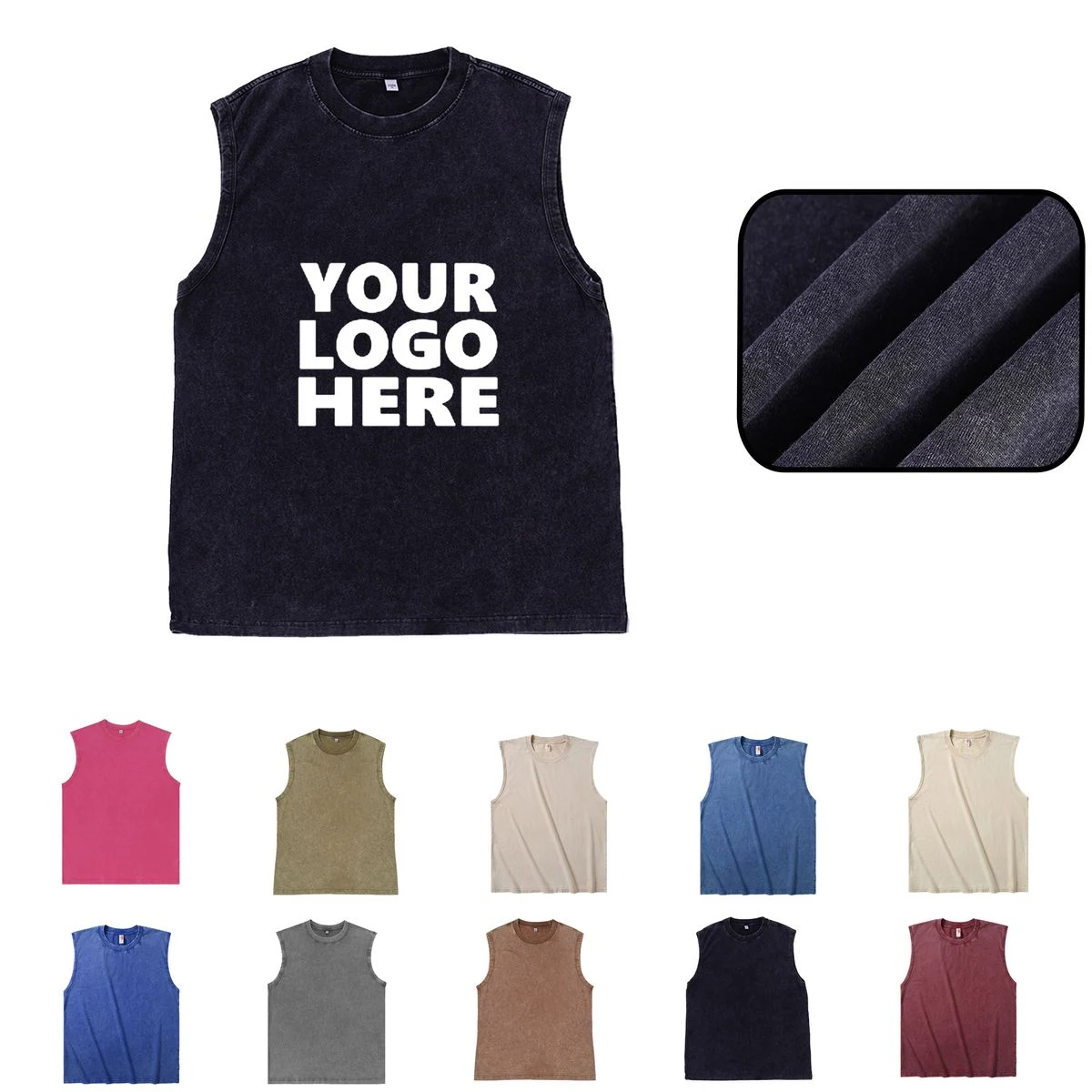 Vintage Washed Sleeveless Tee 1