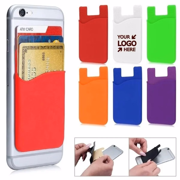 Silicone Wallet With Strong Adhesive Backing