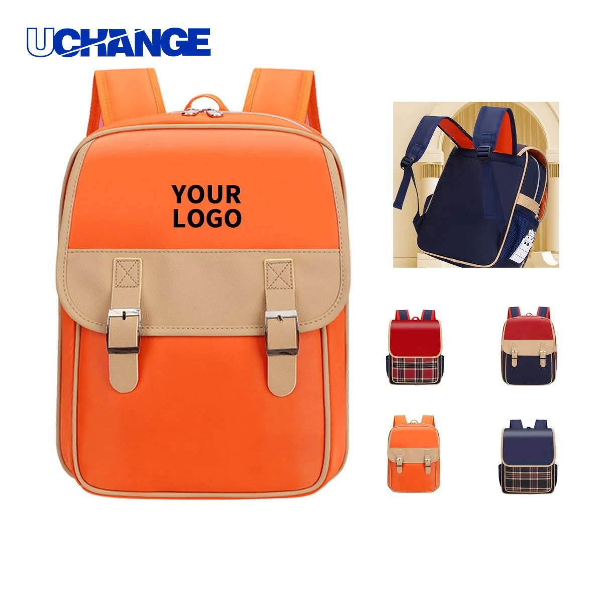 Nylon Child School Backpack Bag Water Resistant 13.4" Height 1