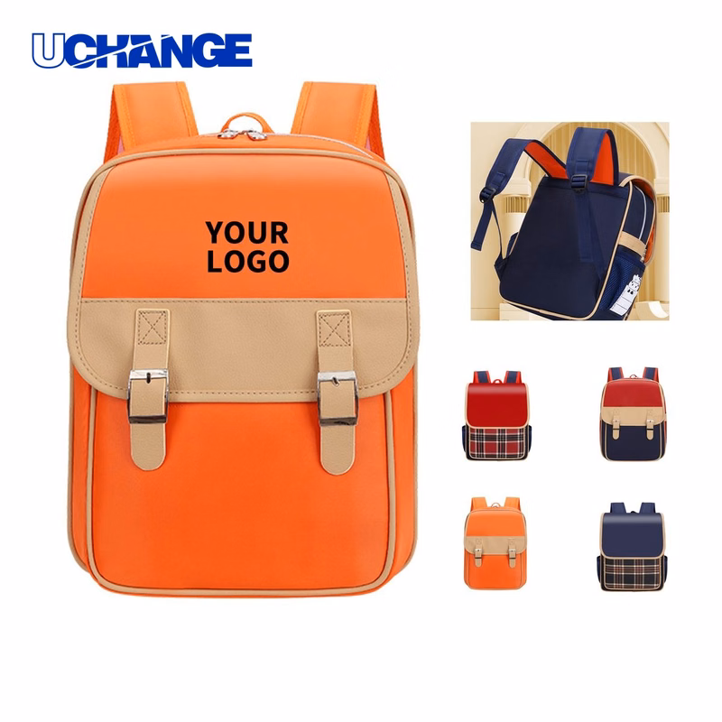 Nylon Child School Backpack Bag Water Resistant 13.4" Height
