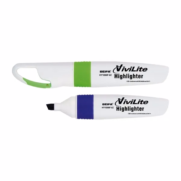 Custom Carabiner Clip Highlighter Pen with Retractable Tip — Adventure & Office Promo