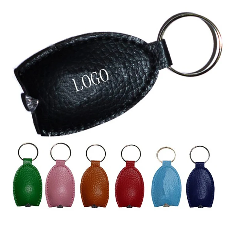 PU Leather LED Flashlight Keychain 1