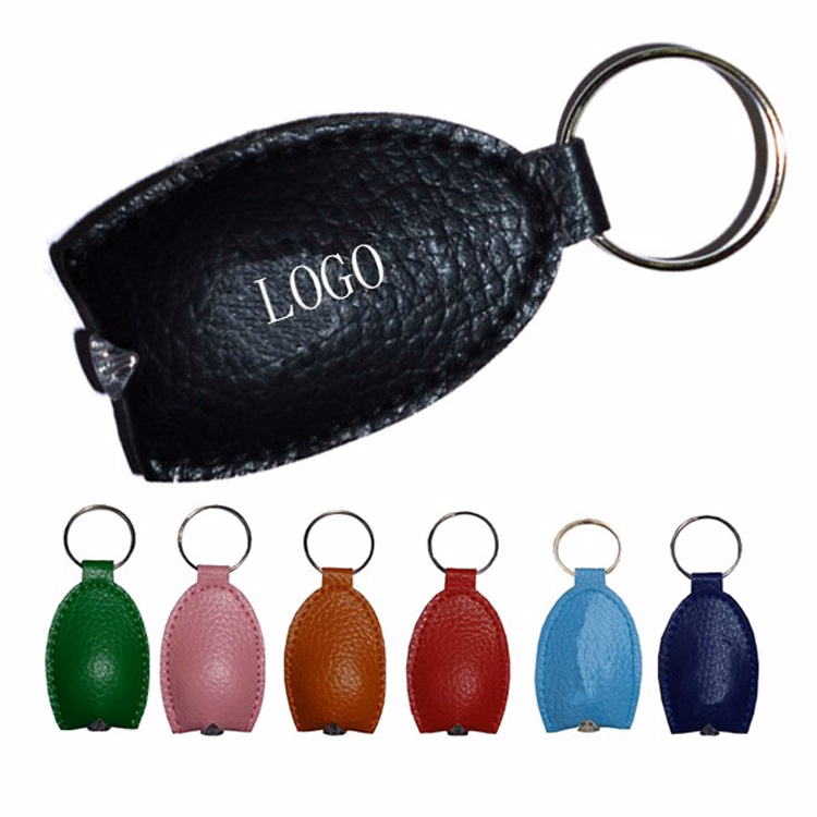 PU Leather LED Flashlight Keychain