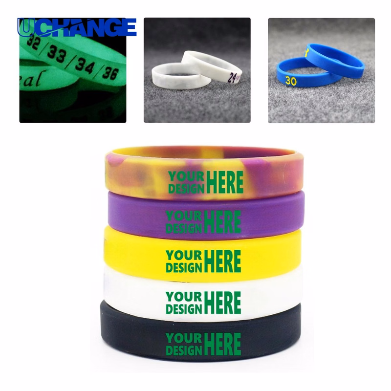 Glow-in-the-Dark Silicone Debossed Wristband