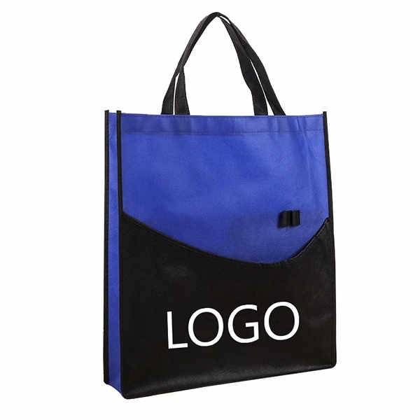 Promotional Non Woven Pocket Convention Tote Bag