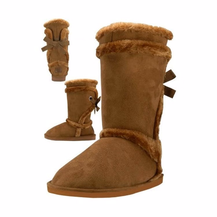 Women's Boots - Tan 11" Microfiber Shaft Sizes 6-11