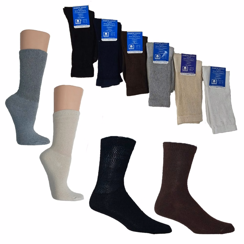 Diabetic Socks - Assorted Colors & Sizes