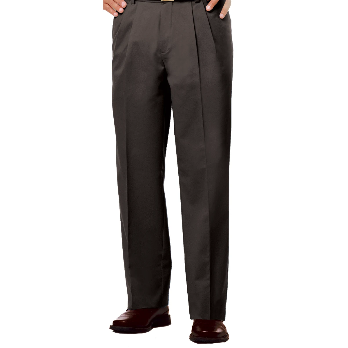 Men's Scotchgard Twill Pleated Front Pant, custom shorts with logo imprint 1