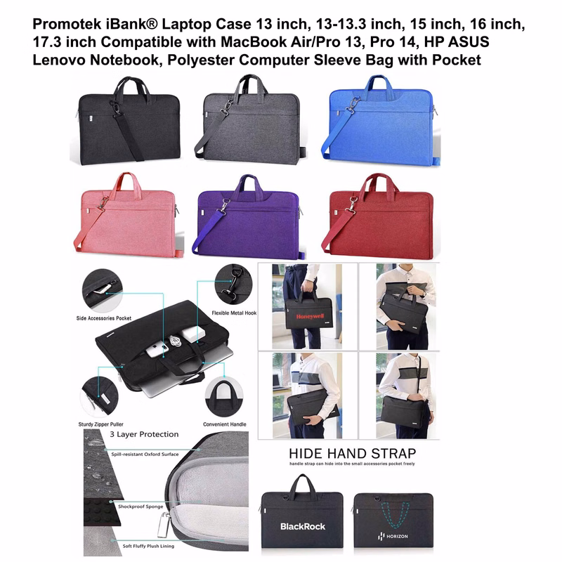 Promotek iBank® Laptop Sleeve Case 17 Inch Water-resistant Protective Fabric Bag
