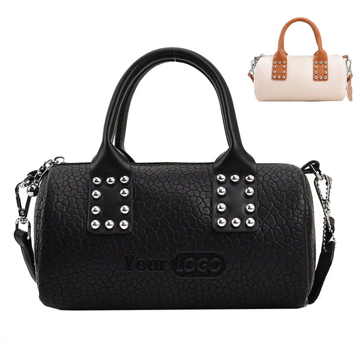 PU Stylish cylindrical diagonal bag 1
