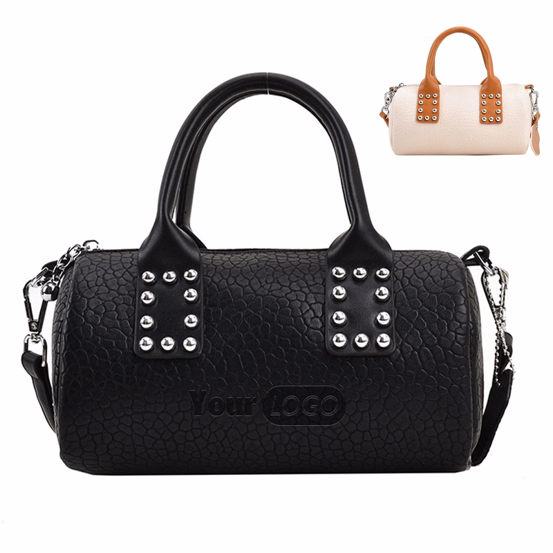 PU Stylish cylindrical diagonal bag
