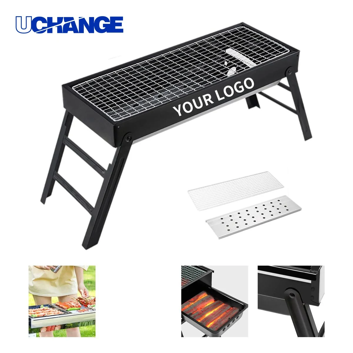 Compact Foldable Steel Charcoal Grill 1