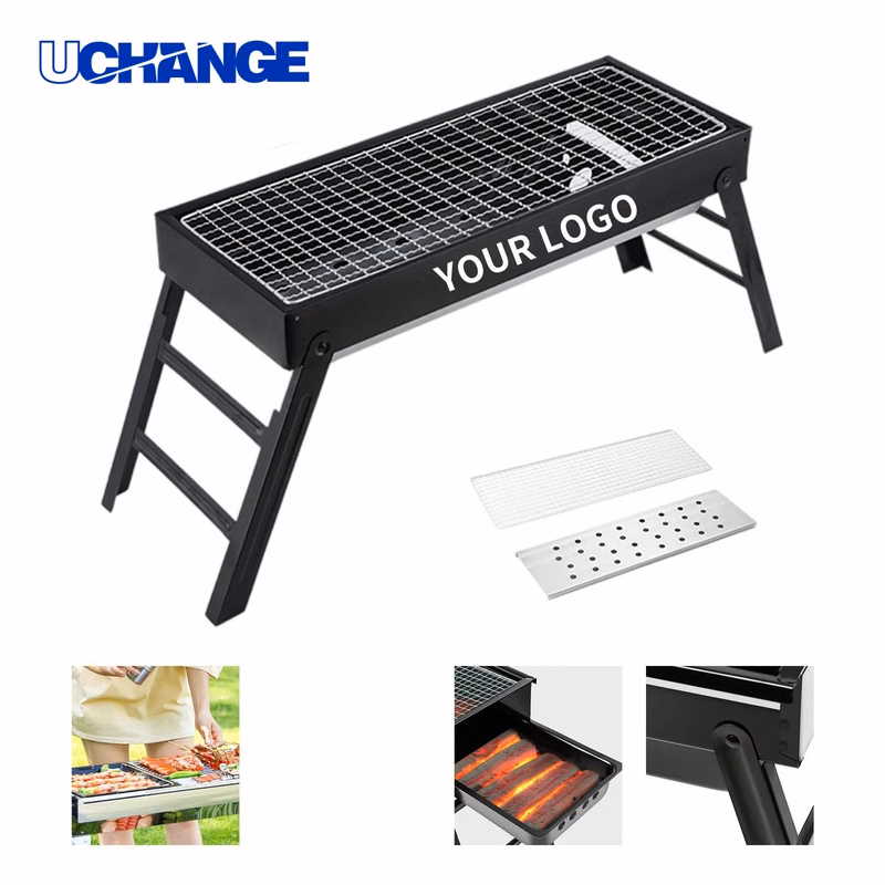 Compact Foldable Steel Charcoal Grill