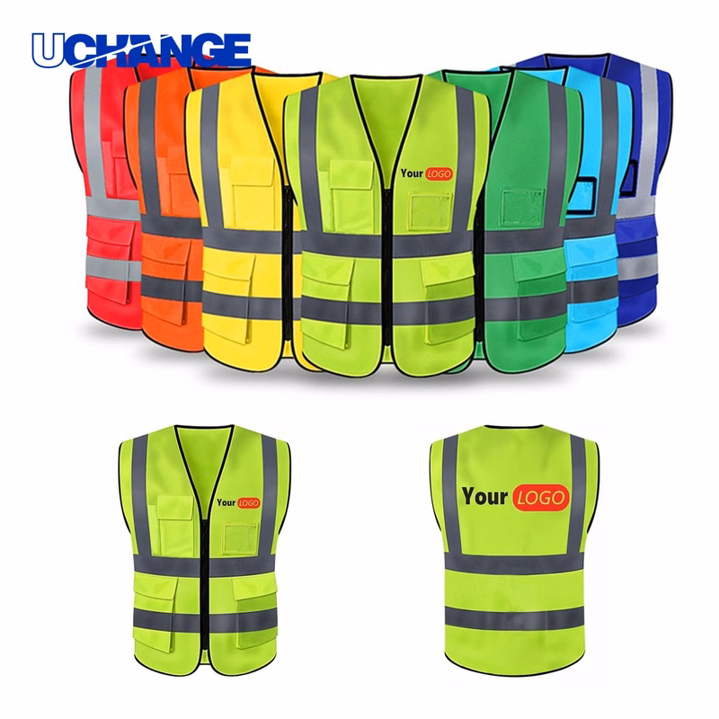 Reflective Safety Vest with Zipper Closure