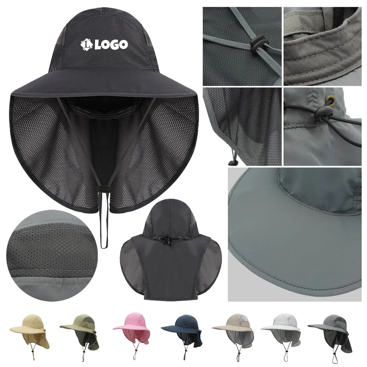 Outdoors UV Sun Hat With Neck Flap 1