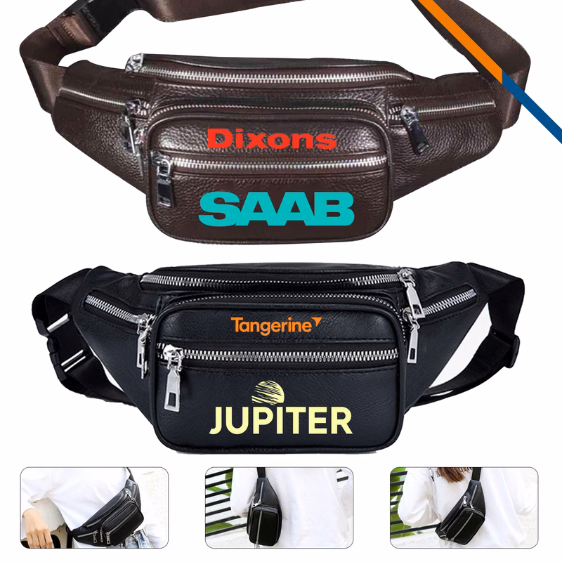 Racer PU Leather Waist Pack