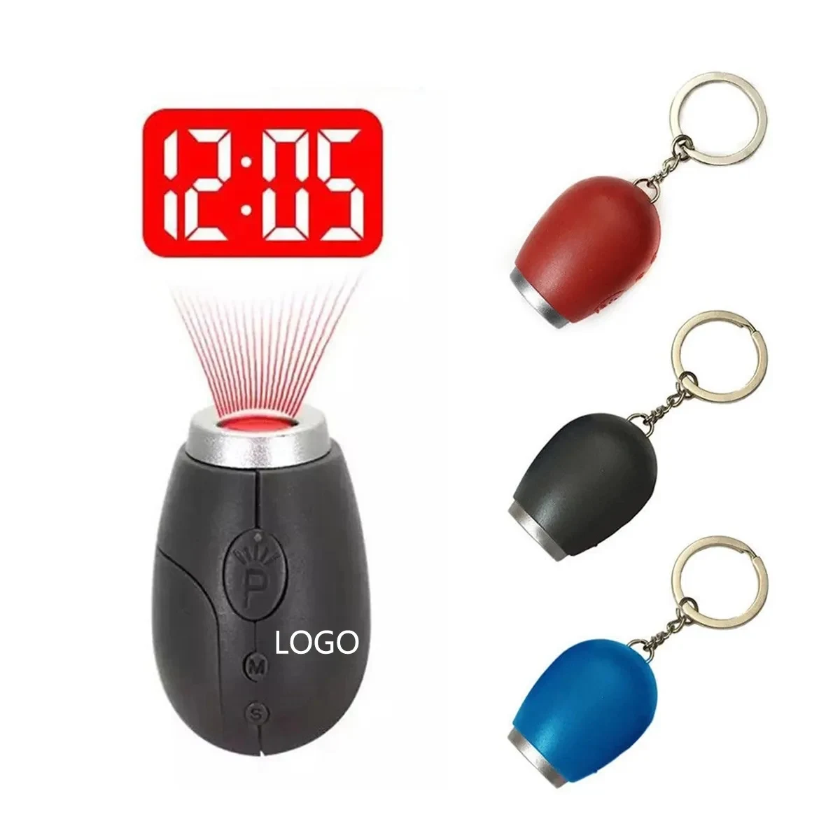 Digital Projection Alarm Clock Key Chains 1