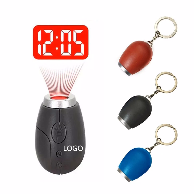 Digital Projection Alarm Clock Key Chains