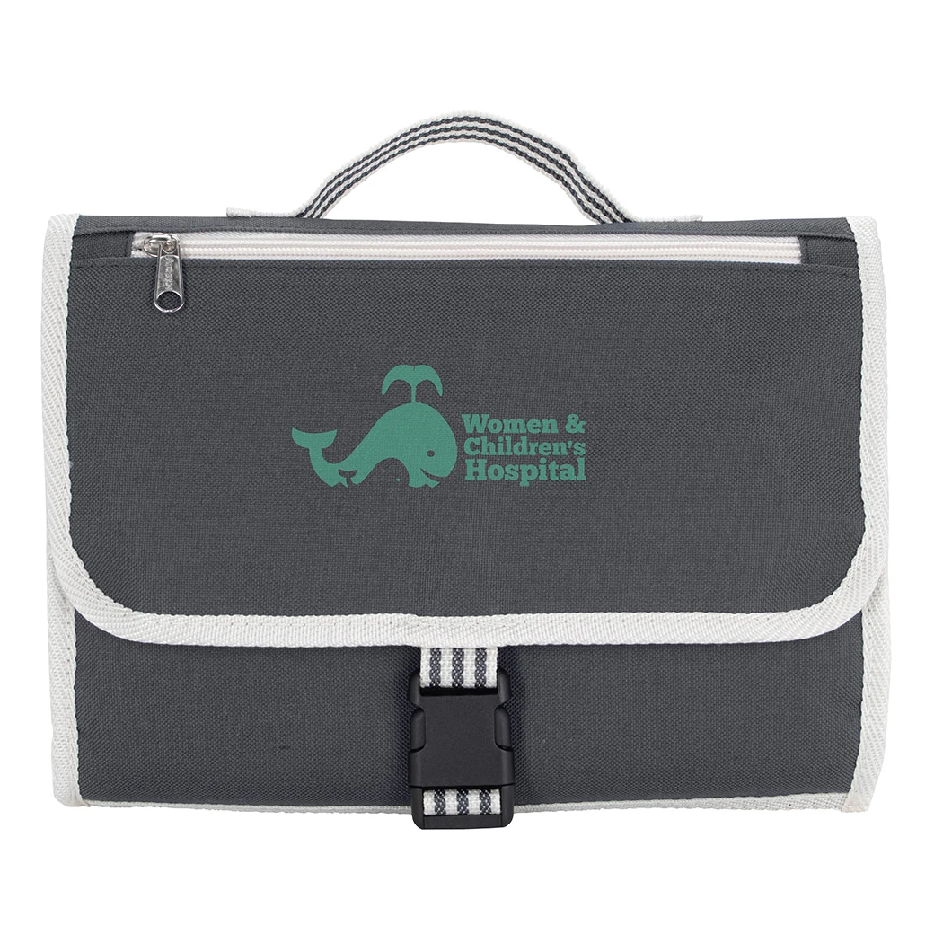 Atchison® Stripe Diaper Changing Travel Pouch/Mat 1