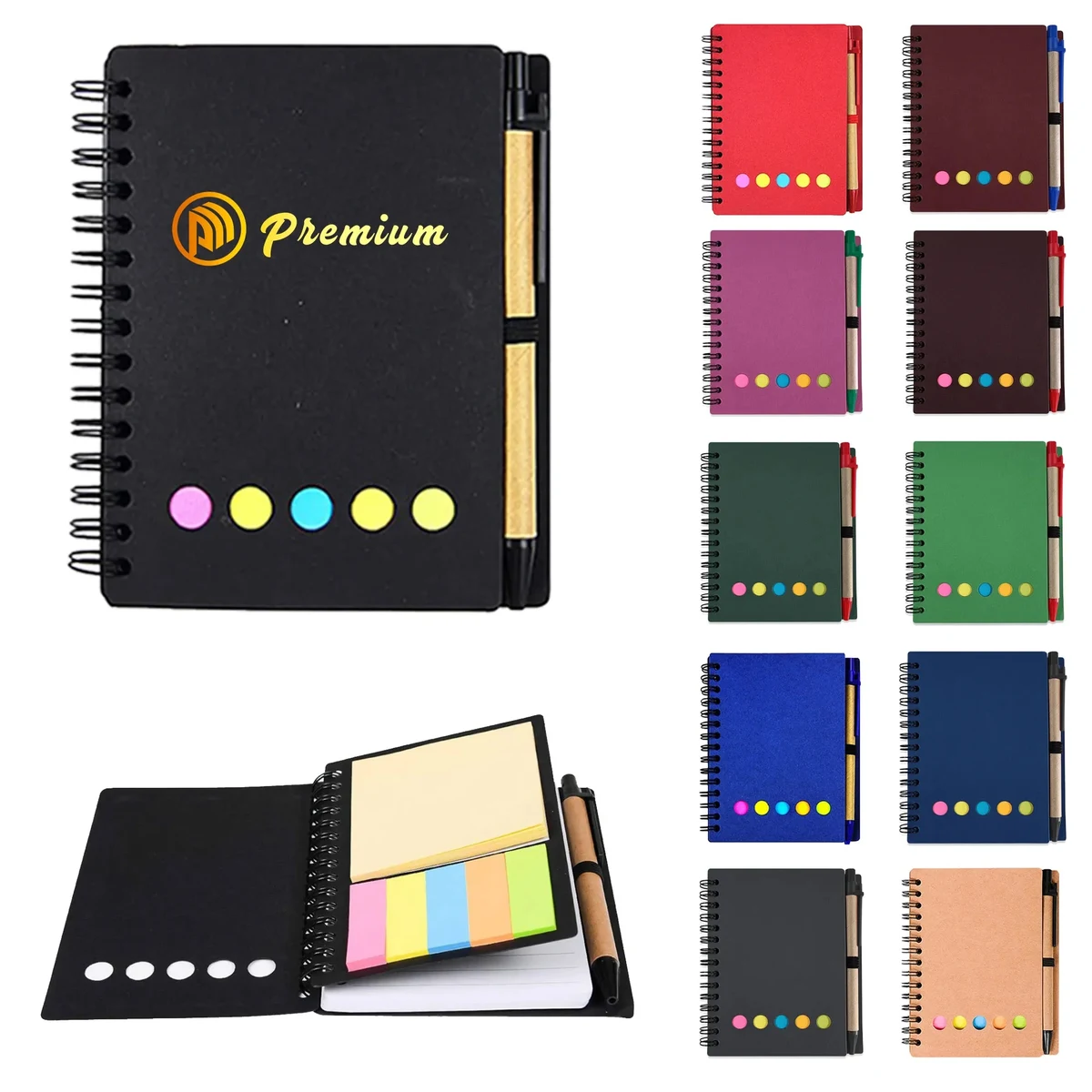 Spiral Notebook Journal With Sticky Note 1