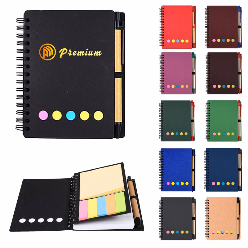 Spiral Notebook Journal With Sticky Note