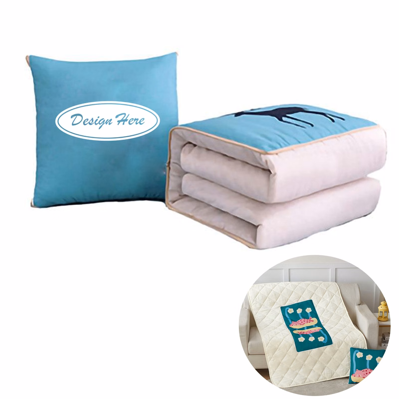 Dual-Function Office Nap Pillow and Blanket for Comfort