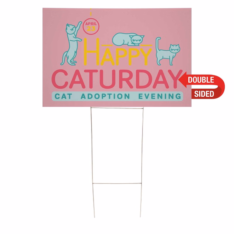 24" x 18" Corrugated Plastic Sign Kit (Double-Sided)