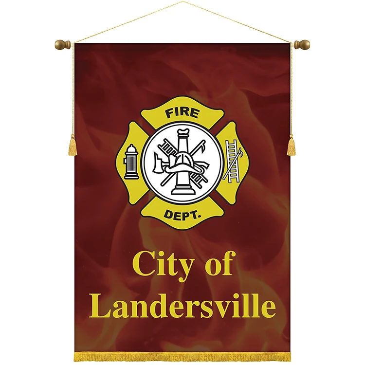 30" x 42" Podium Banner, Straight Cut/ with Fringe 1