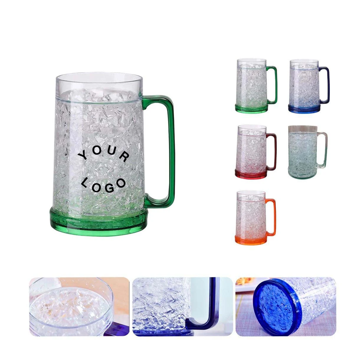15oz Double Layer Gel Cooling Cup with Ergonomic Grip 1